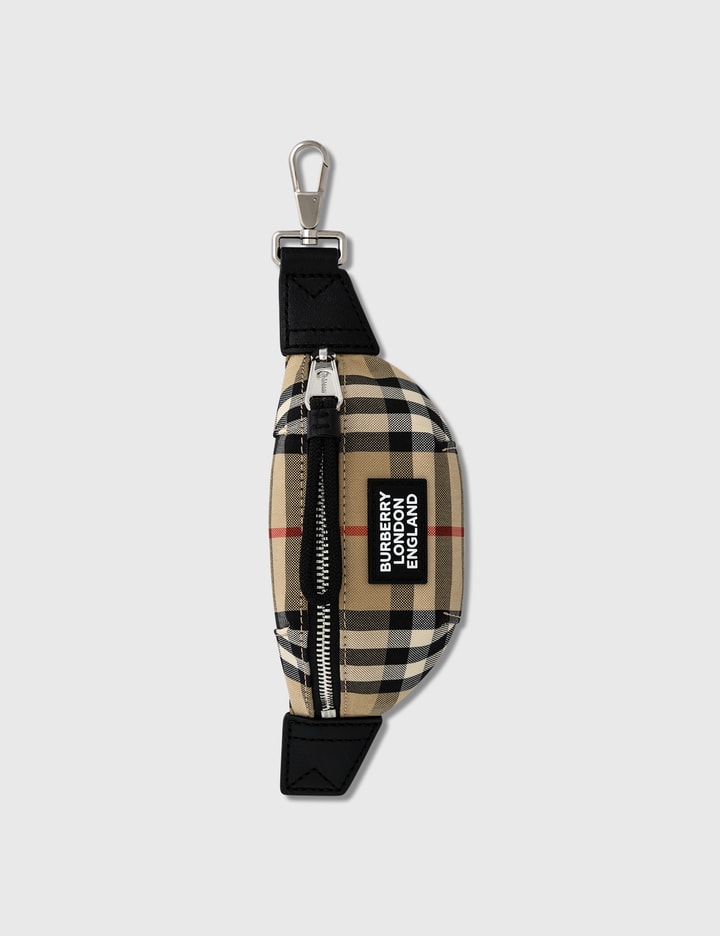 Vintage Check and Leather Bum Bag Charm Placeholder Image