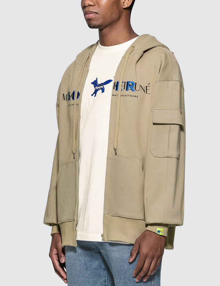 Ader Error x Maison Kitsune Fox Mustache Zip-Up Hoodie Placeholder Image