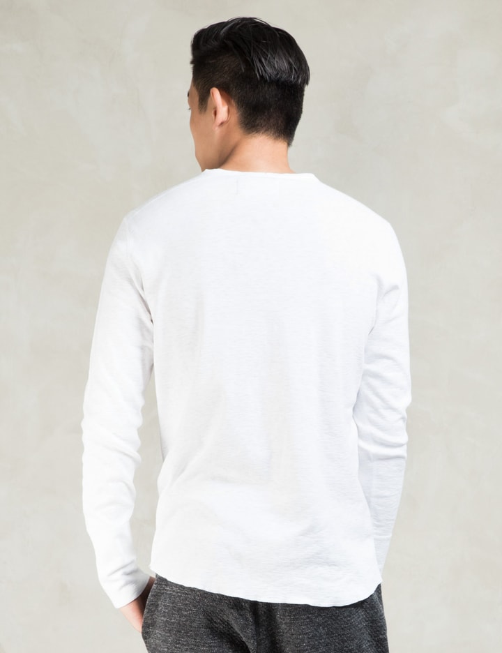 White 1x1 Slub L/s Henley T-shirt Placeholder Image