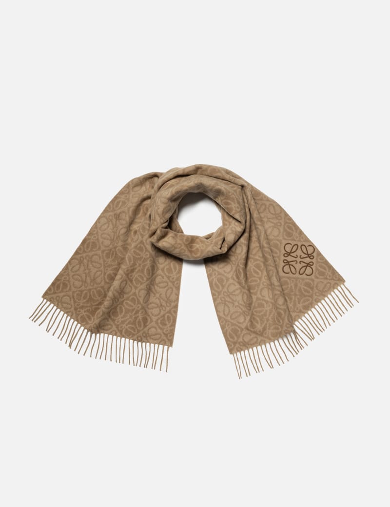 LOEWE ロエベ アナグラム総柄マフラー ベージュ ロエベ アナグラム 