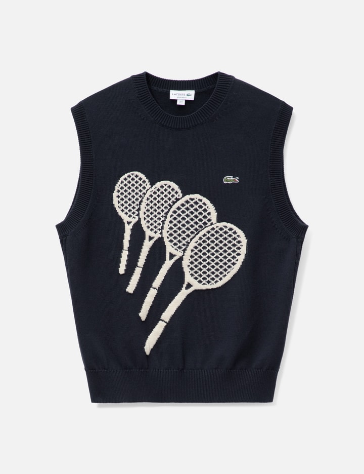 Lacoste Cotton Jacquard Sweater Vest