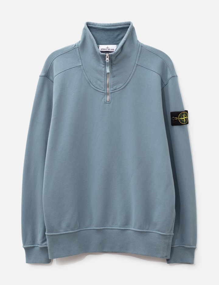 Stone Island Brushed Organic Cotton Fleece Comfort-Fit Half-Zip Sweatshirt