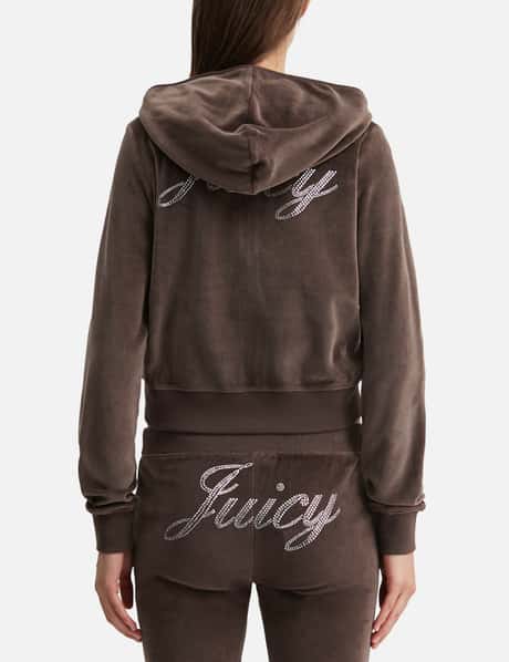 & Rich X Juicy Couture Script Velour Zip Hoodie view 12