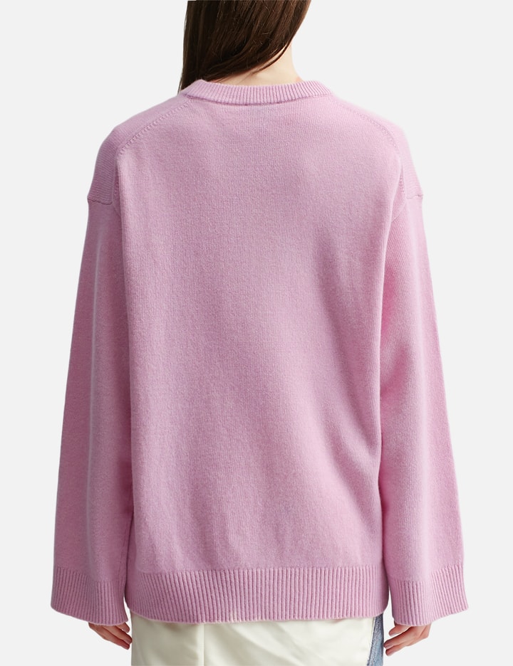 Ganni Graphic Wool Oversized Crewneck