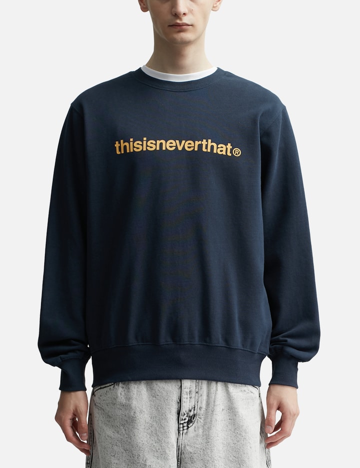 Shop Thisisneverthat T-logo Lt Crewneck In Blue