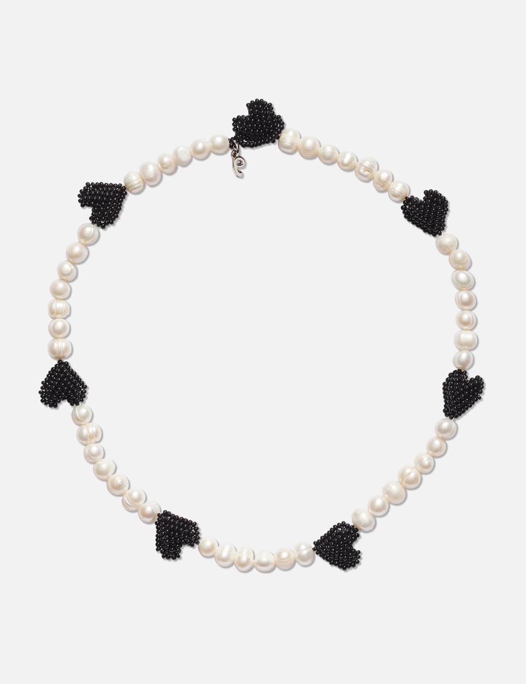 Multi Black Hearts Necklace view 4