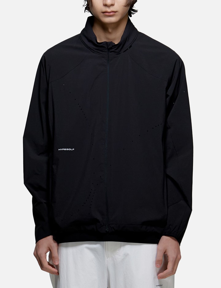 Hypegolf X Post Archive Faction (paf) Perforated Windbreaker In Black