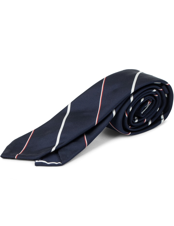 Silk Classic Necktie with RWB Pinstripe Placeholder Image