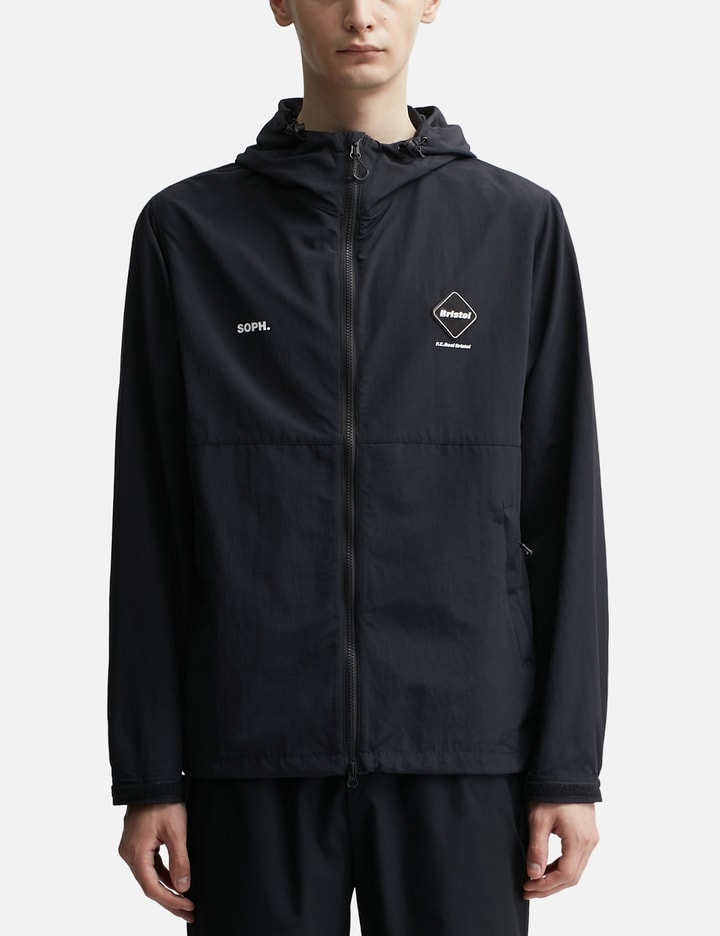 Shop F.c. Real Bristol Supplex Nylon Hooded Blouson In Black