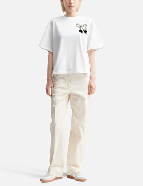 Embroidered Cherry Logo Cotton T-Shirt view 11
