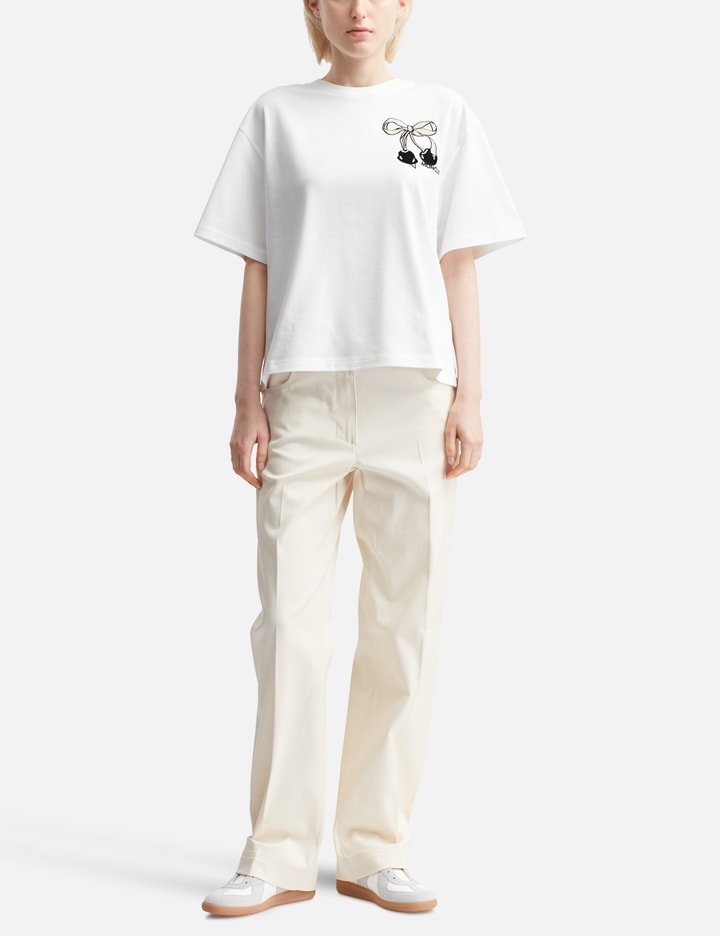 Embroidered Cherry Logo Cotton T-Shirt Placeholder Image