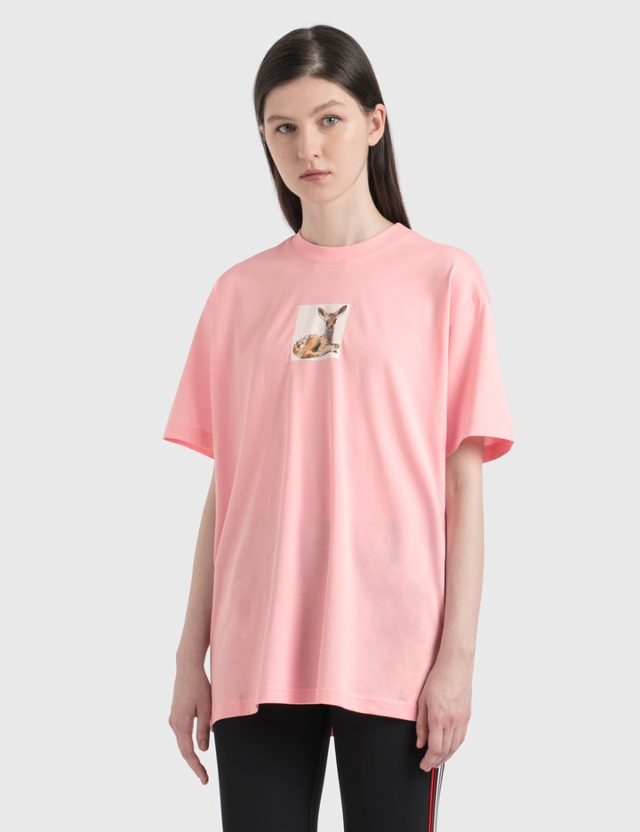 Deer Print Cotton T-shirt Placeholder Image