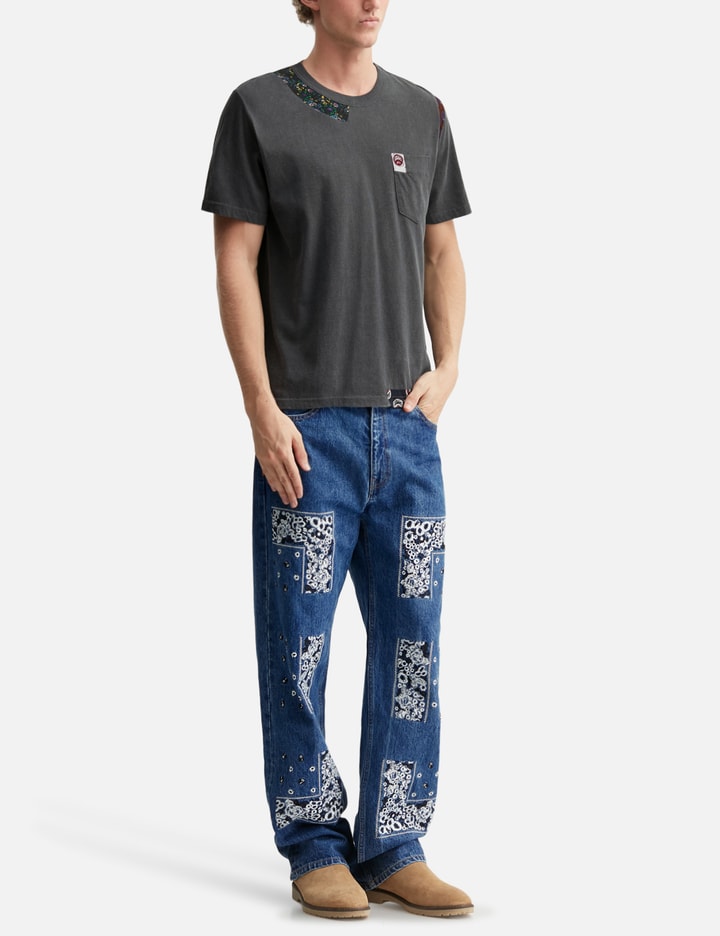 Patchwork Garment Dyed Tee Shirt view 5