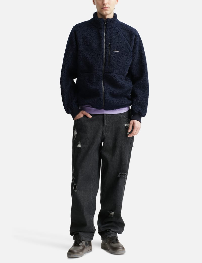 dime polar fleece sherpa zip black 黒 ダイム