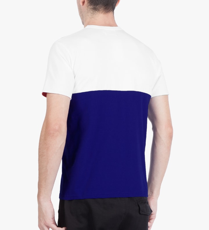 Aloye x WONG WONG White/Blue Italy Color Blocked S/S T-Shirt Placeholder Image