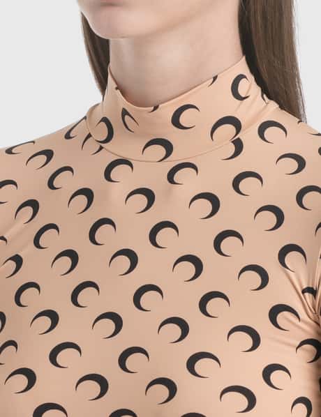 Marine Serre - Second Skin Turtleneck Moon Top | HBX