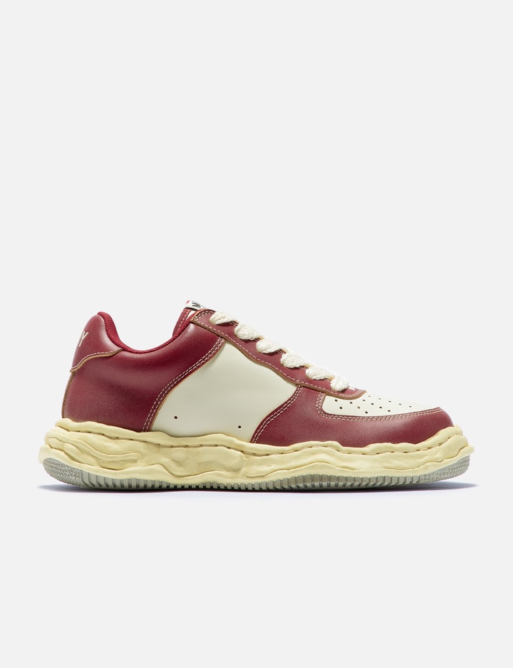 Miharayasuhiro Wayne Original Sole Vintage Colour Leather Low-top Trainer In Red
