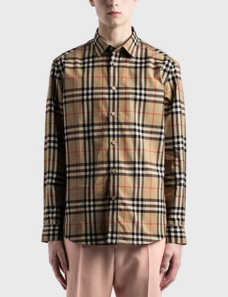 Burberry Check Cotton Poplin Shirt HBX