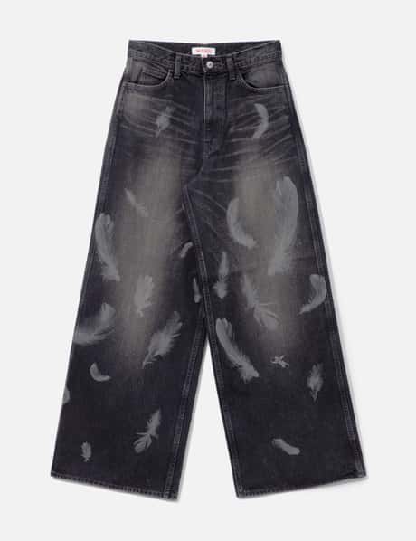 MASU "MASU BOYS" FEATHER BAGGY JEANS