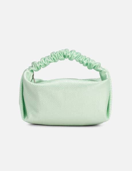 BY FAR Ball Bag Sage Green Croco Embossed Leather — IMWIM