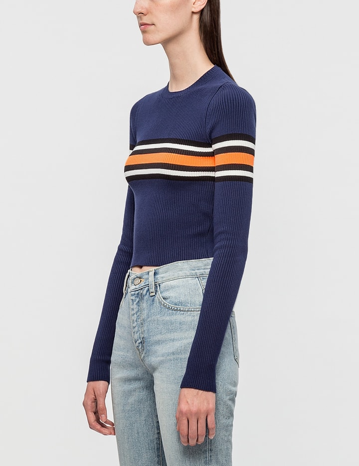 Stripe Ribbed Knit Sweater Placeholder Image