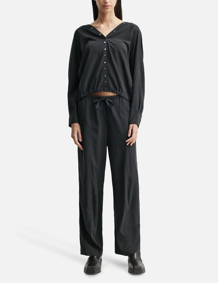 Washed Hooded Button-up Shirt Placeholder Image