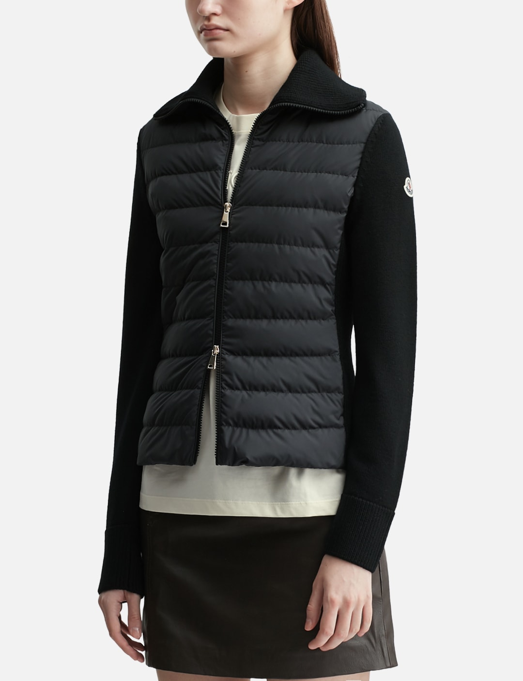 Padded Wool Zip-Up Cardigan view 8