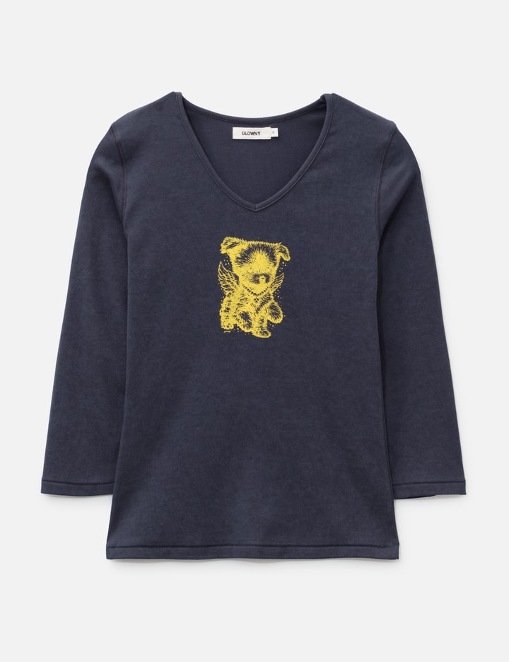 Glowny Angel Puppy V Neck 3/4 Sleeve