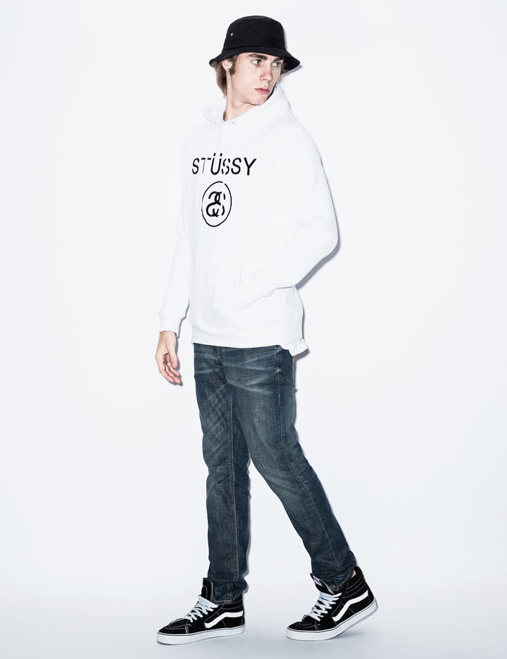White Stussy Link Emb. Hoodie Placeholder Image