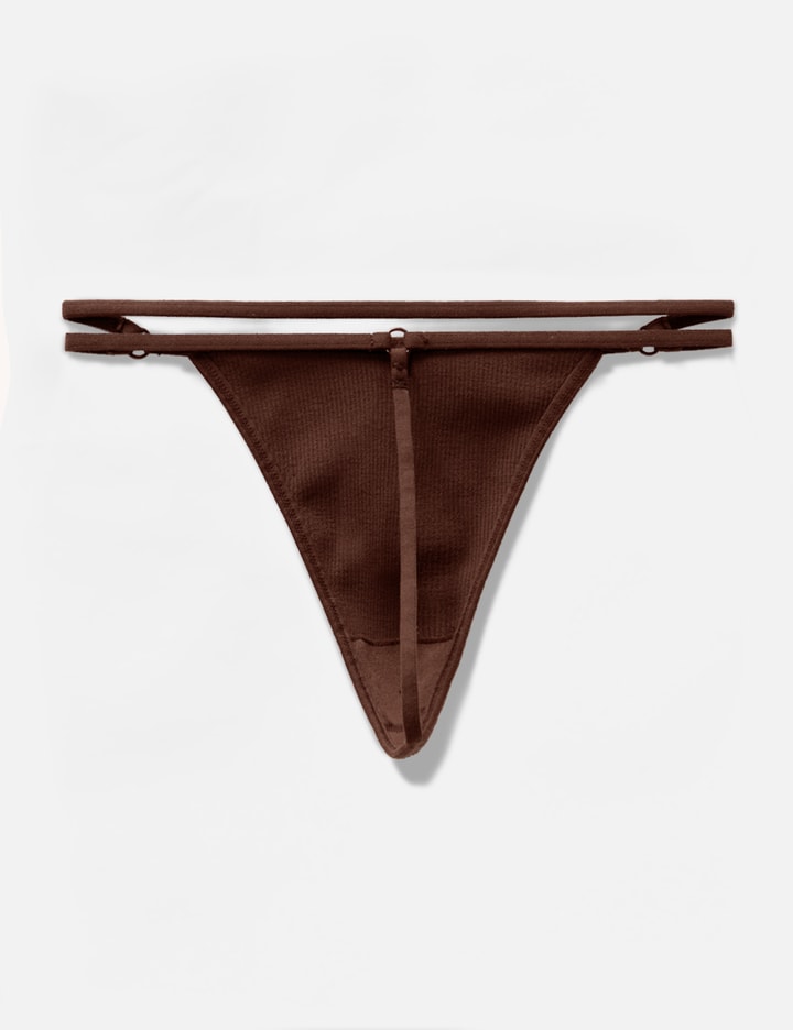Ribbed Strap Detailed Thong Placeholder Image