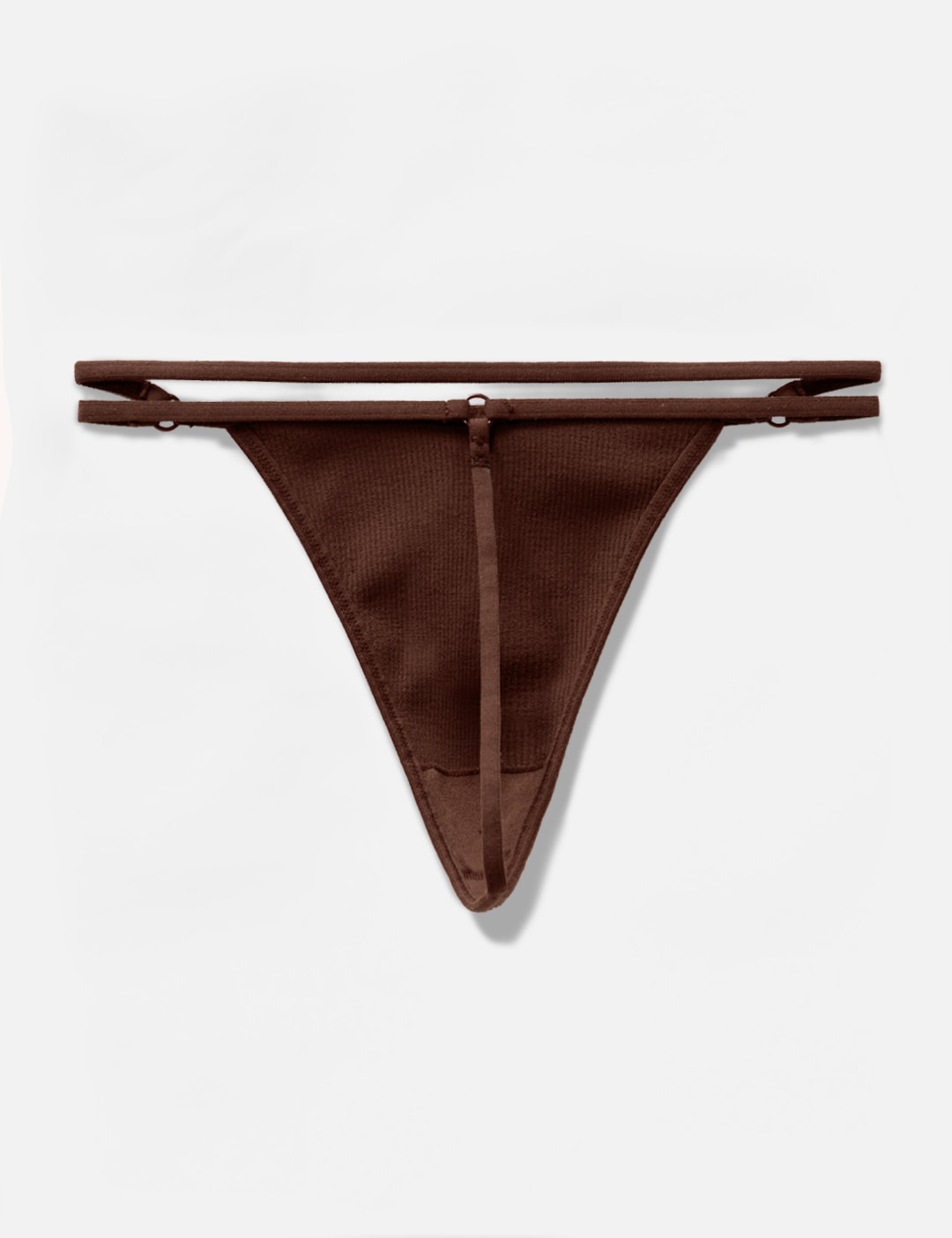 Ribbed Strap Detailed Thong view 8