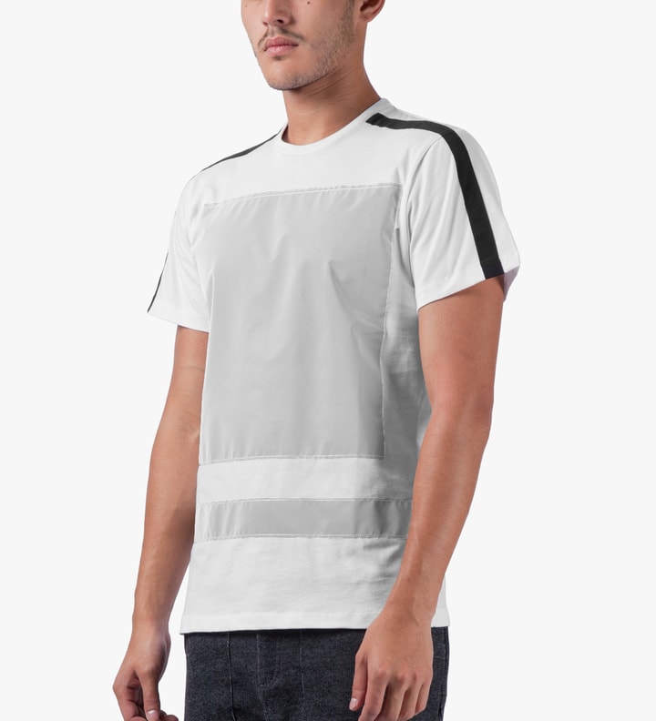 AMH White Reflective Block Panel T-Shirt
