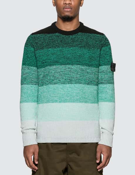 Stone Island Shadow Project - Gradient Knit Crewneck Sweater | HBX