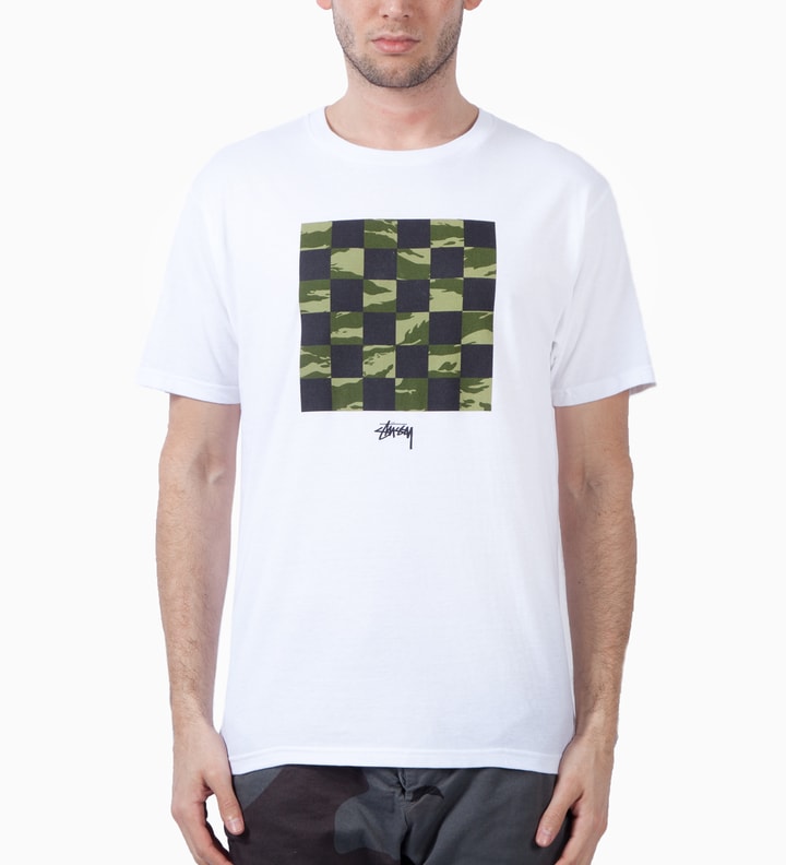 White/Tiger Camo Check T-Shirt Placeholder Image