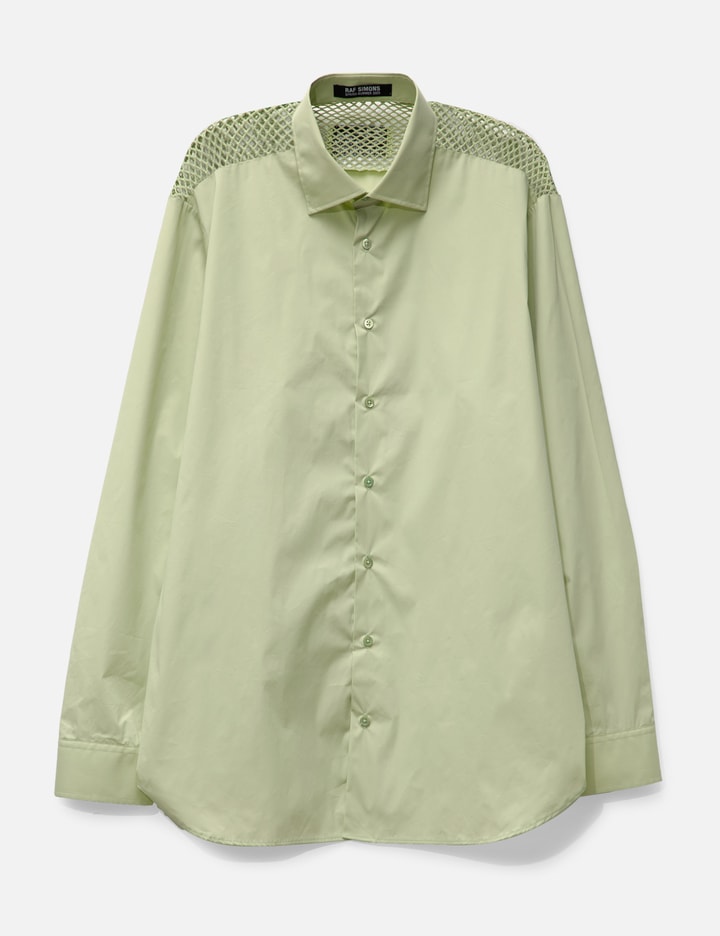 Raf Simons Classic Shirt With Net Insert In Yellow