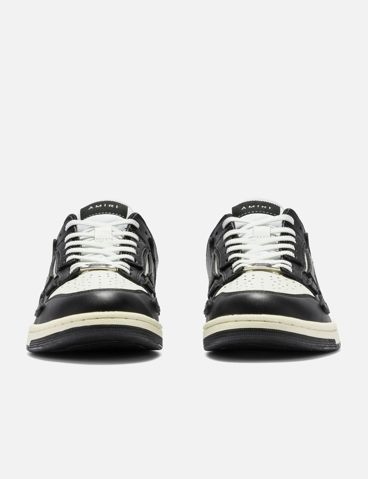 Amiri Skel Sneakers In White And Black Leather In Black