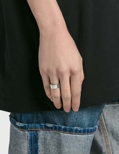 MM6 Maison Margiela - Minimal Logo Ring | HBX - Globally Curated 