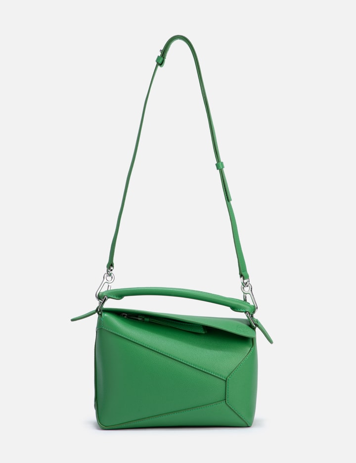Loewe Small Puzzle Shoulder Bag In Green