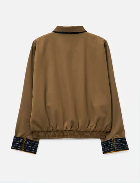 Brown Chore Jacket With Stand Collar view 8