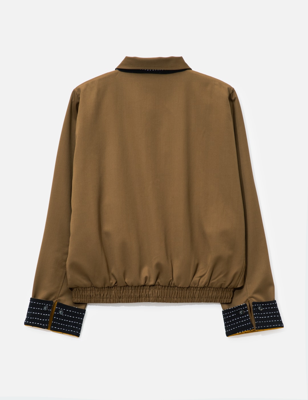 Brown Chore Jacket With Stand Collar view 9