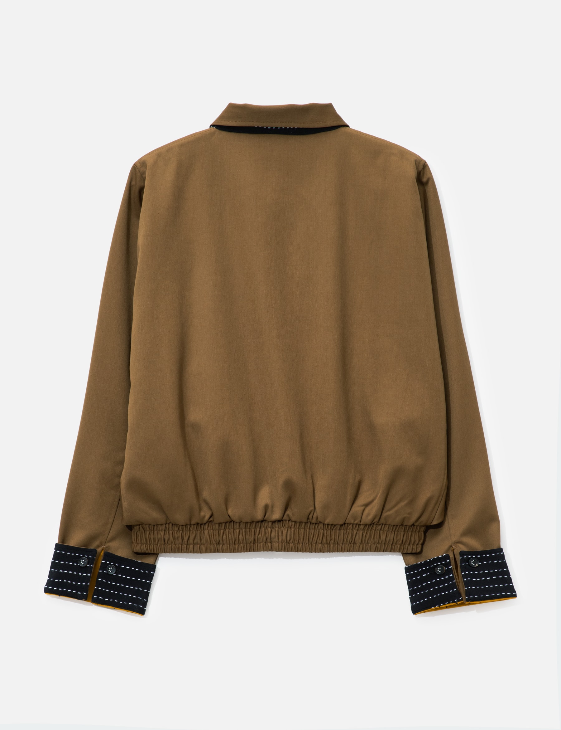 Brown Chore Jacket With Stand Collar view 17