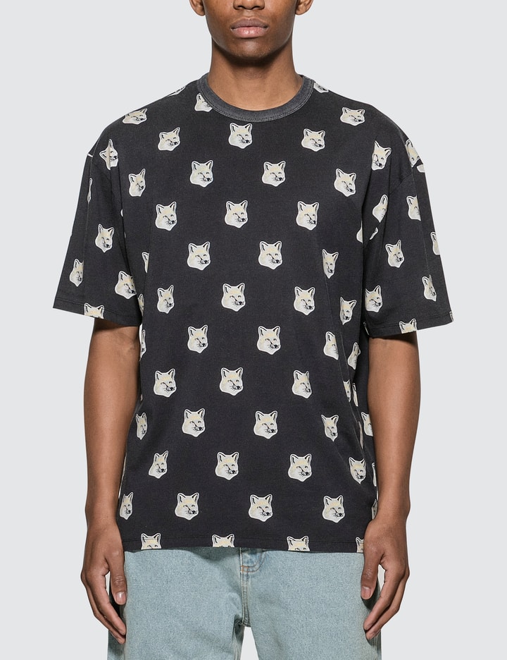 All-over Pastel Fox Head T-shirt Placeholder Image