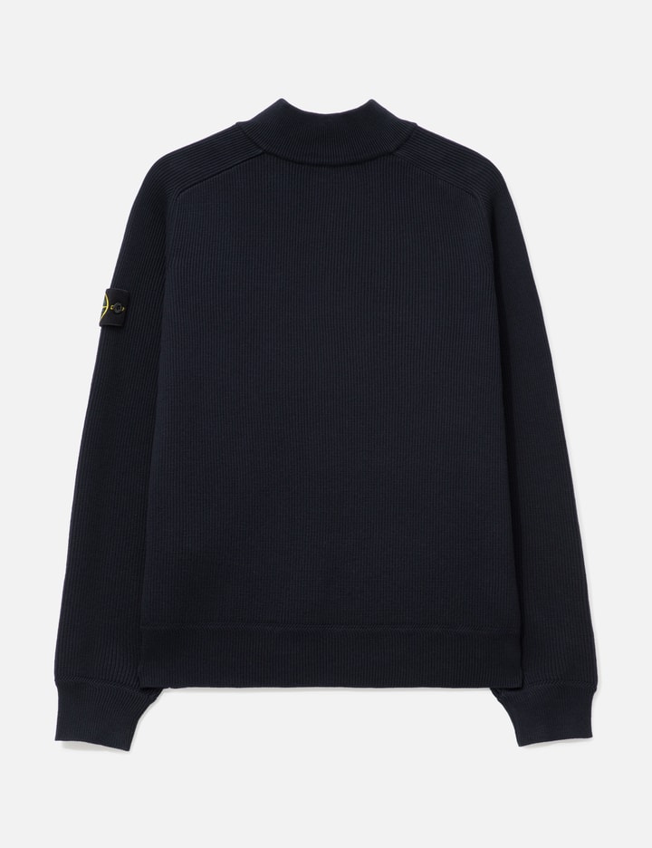Stone Island Ribbed Soft Organic Cotton Half-Zip Jumper