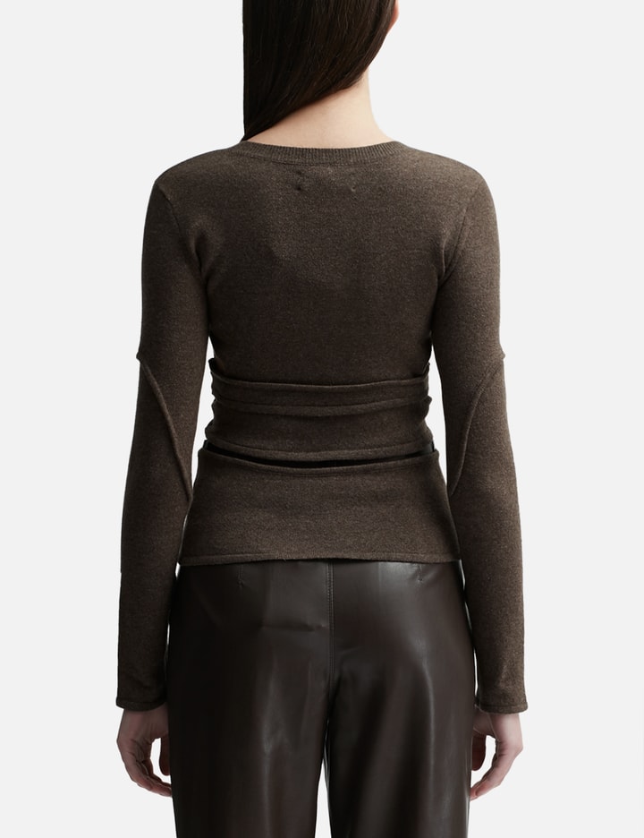 CUT-OUT WOOL AND CASHMERE BLEND TOP Placeholder Image