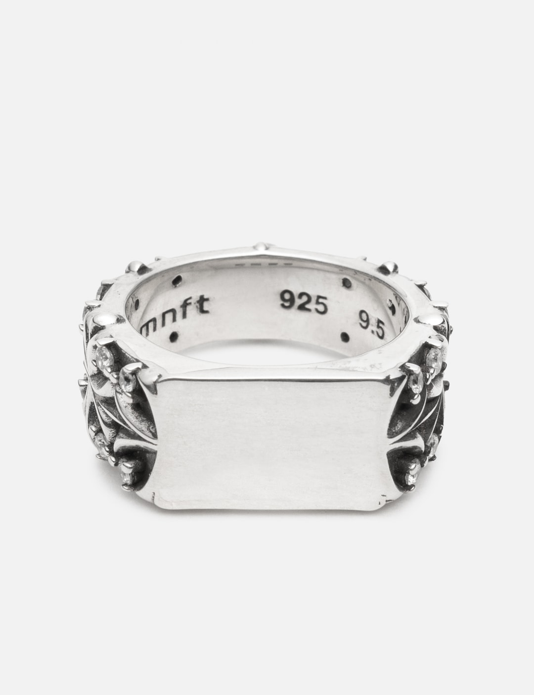 Maltese Cross Quadruplets Signet Ring (Oxidised) view 5
