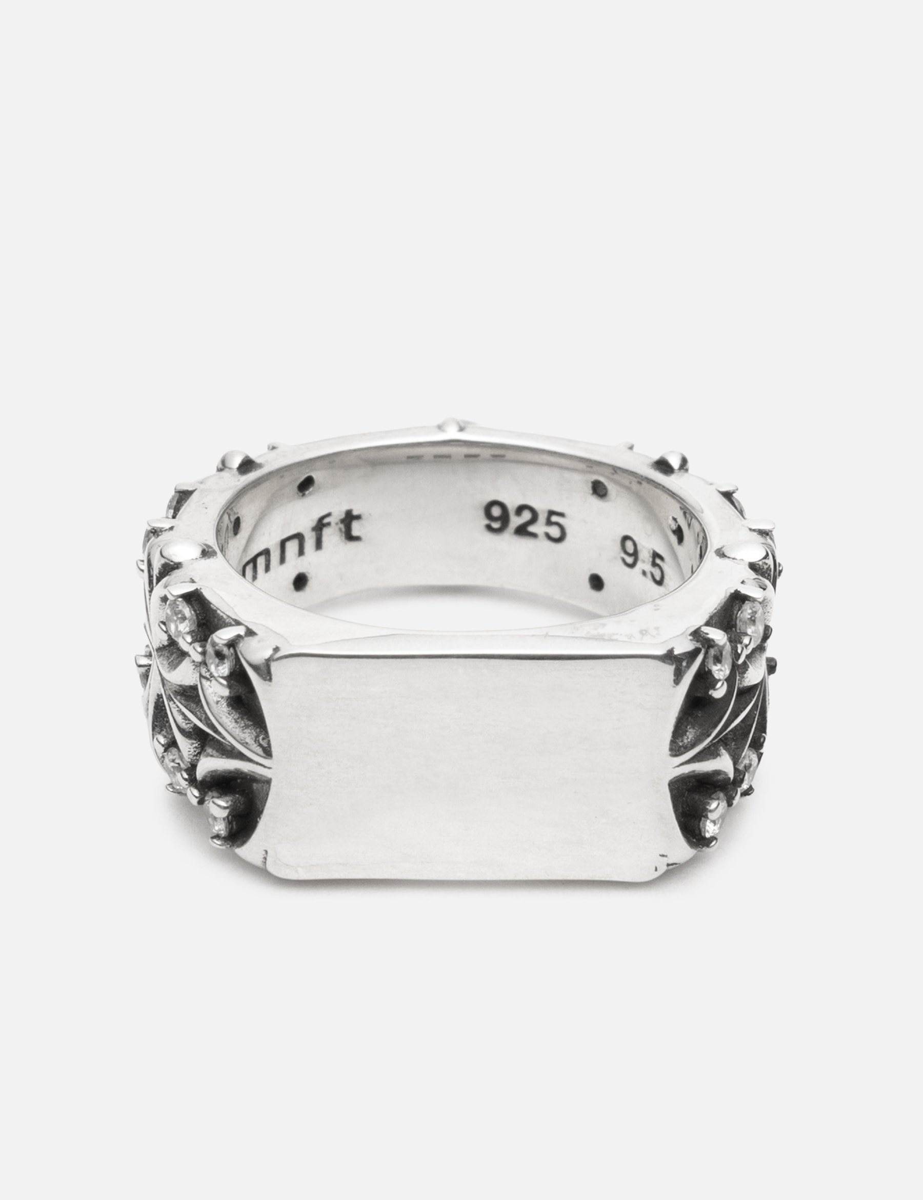 Maltese Cross Quadruplets Signet Ring (Oxidised) view 10