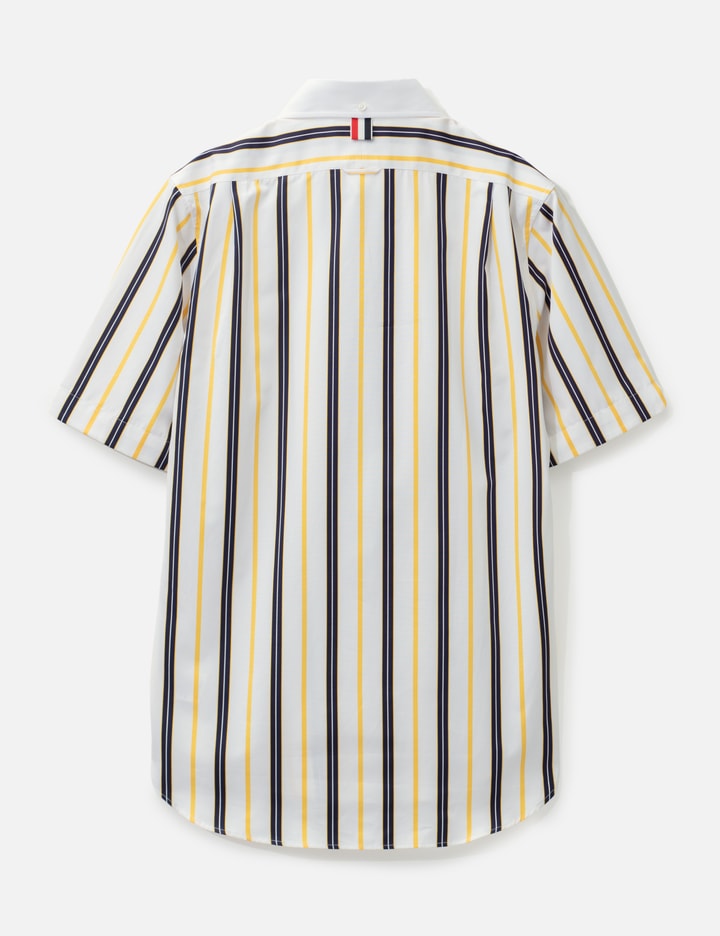 Repp Stripe Poplin Short Sleeve Shirt