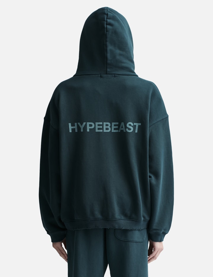 GARMENT DYED LOGO ZIP-UP HOODIE Placeholder Image