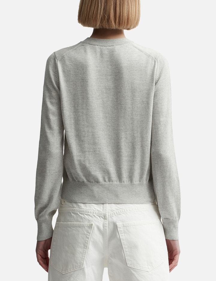 Maison Kitsuné Bold Fox Head Cardigan In Grey