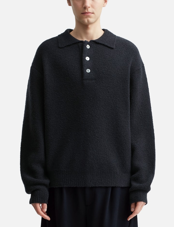 Slub Pile Knit Polo Placeholder Image